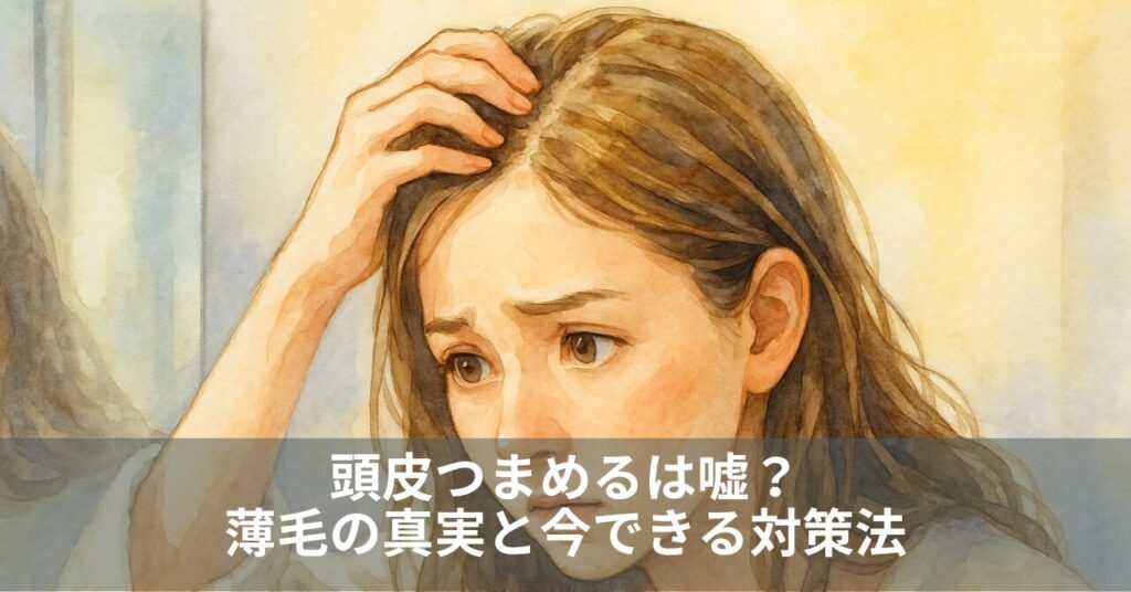 頭皮つまめるは嘘？薄毛の真実と今できる対策法